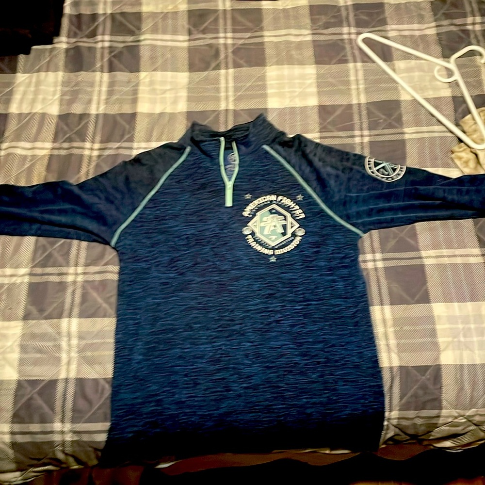 American fighter long sleeve polo